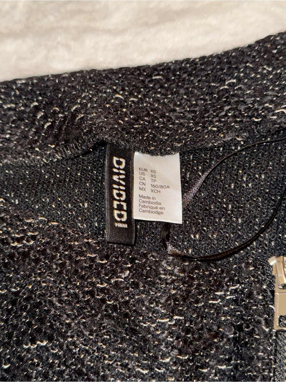 black sparkly zip up sweater jacket